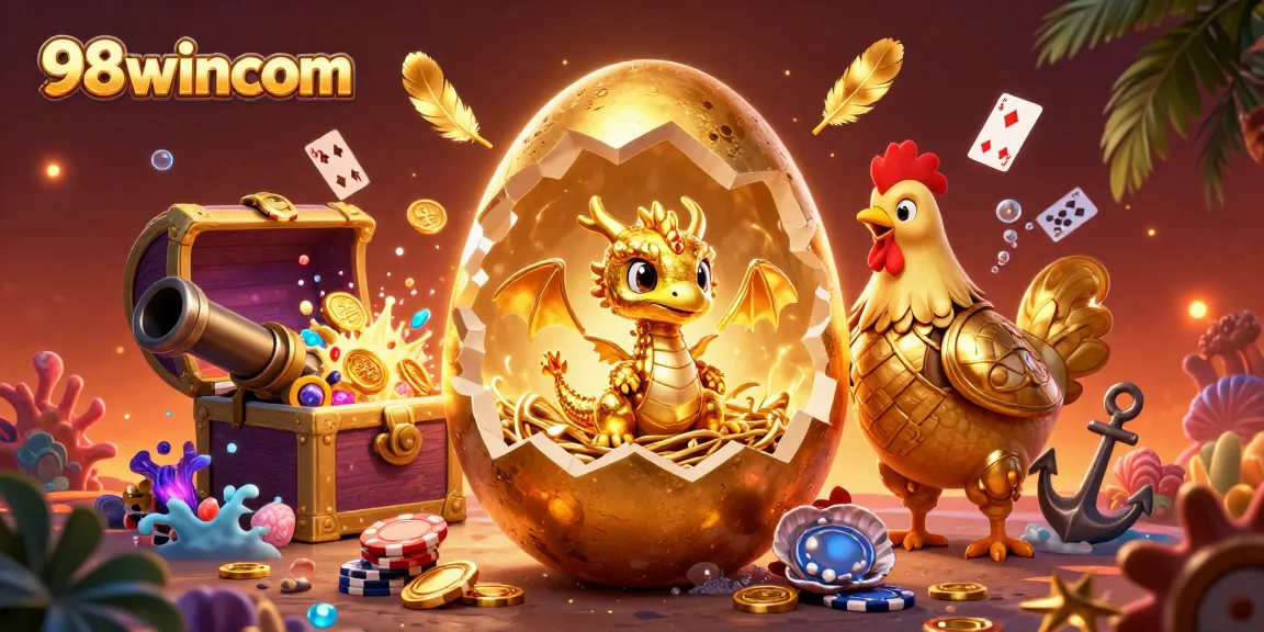 Experience exhilarating gameplay at 98wincom with a vibrant gold-themed casino scene filled with dynamic game elements.