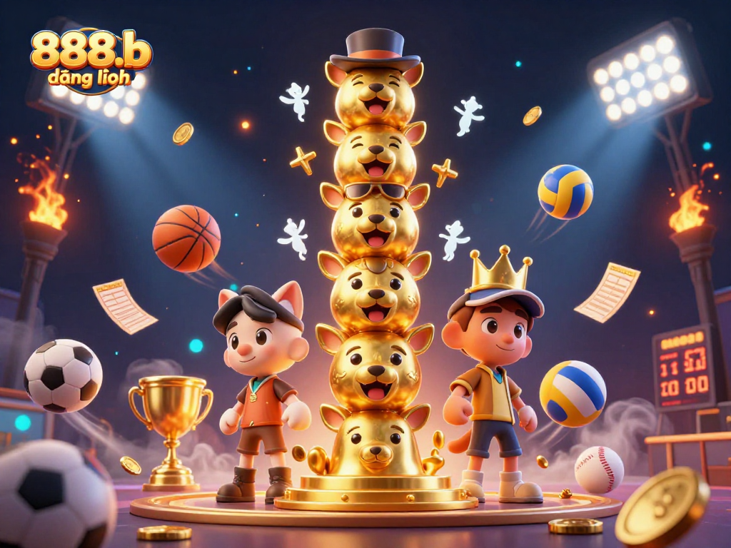Engage in sports betting fun with 888b đăng nhập featuring dynamic balls, wise totem, and trophy!
