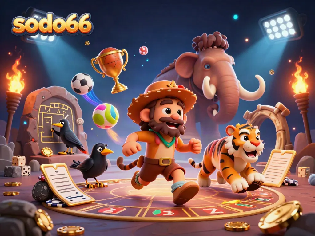 Experience the excitement of SODO66's gaming world with immersive prehistoric casino action.