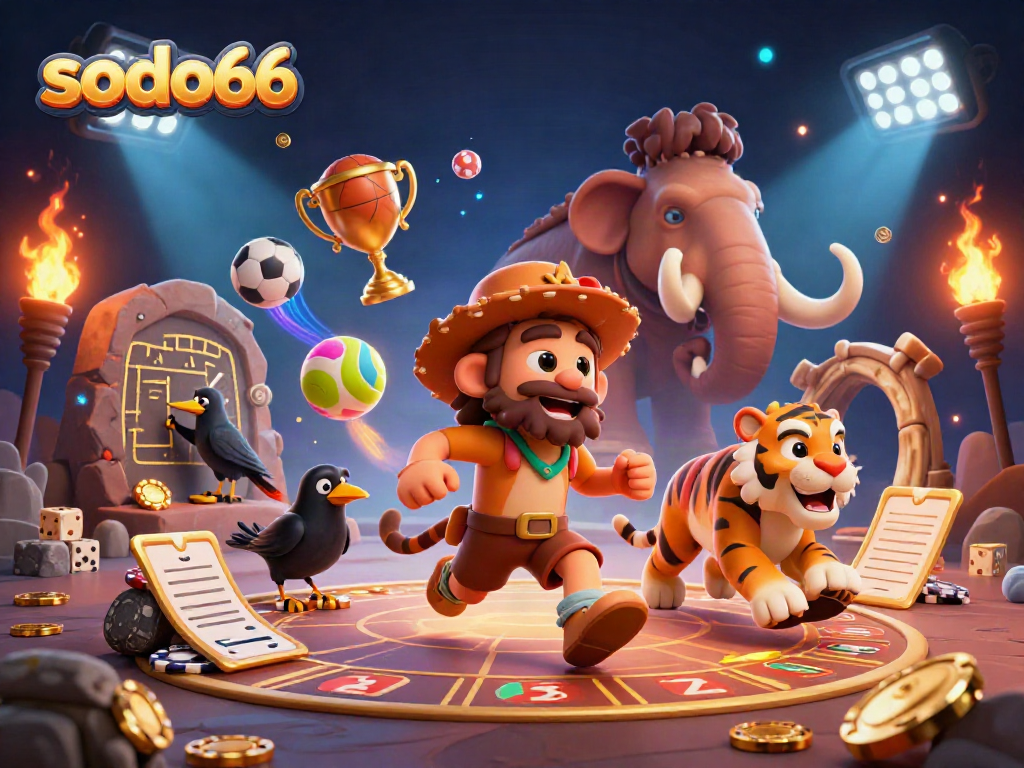 Experience the excitement of SODO66's gaming world with immersive prehistoric casino action.