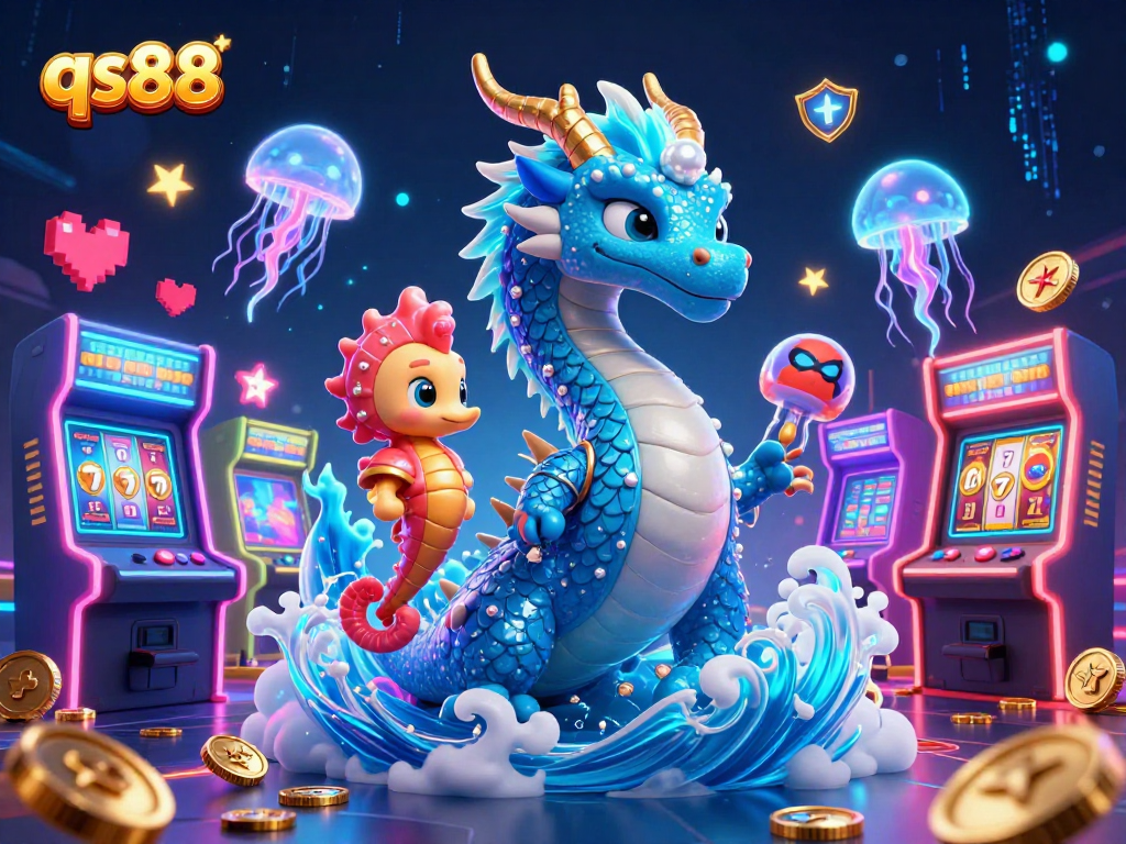 Experience the thrilling world of qs88 as animated characters and casino elements come alive in a vibrant scene.