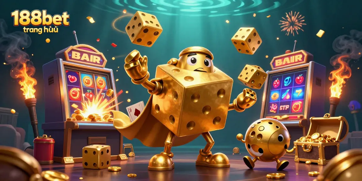 Experience the excitement at 188bet trang chủ with vibrant casino elements and characters in a dynamic setting.