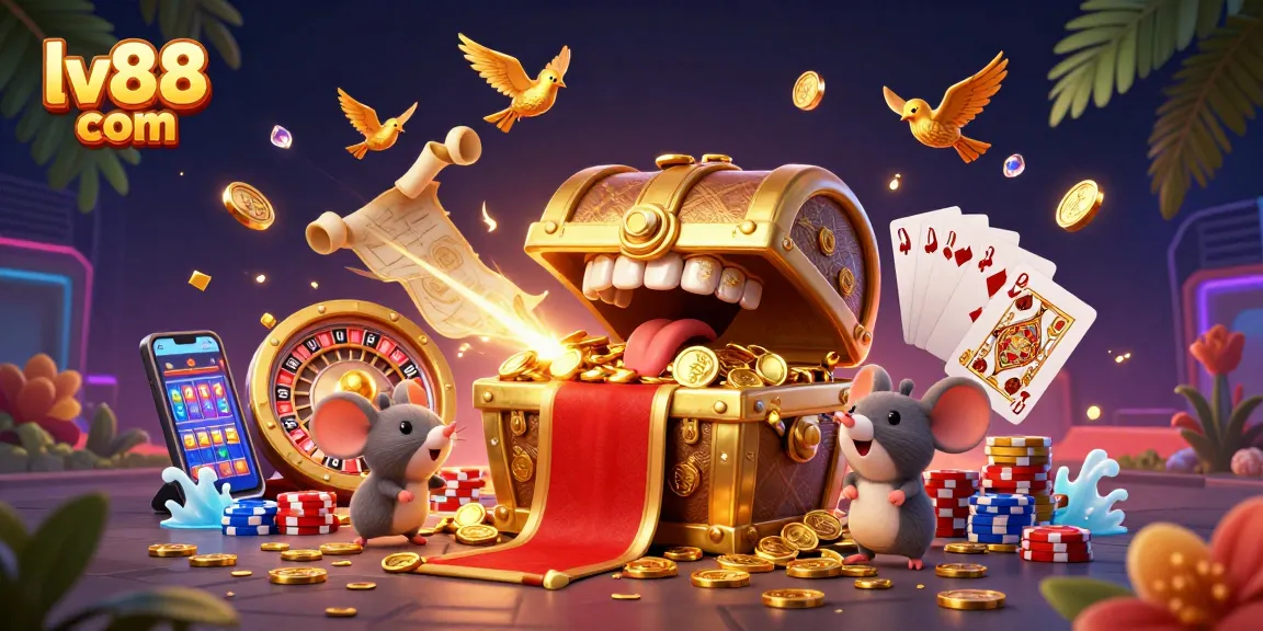 Engage with lv88 com through thrilling casino games and vibrant treasures in a stunning illustration.