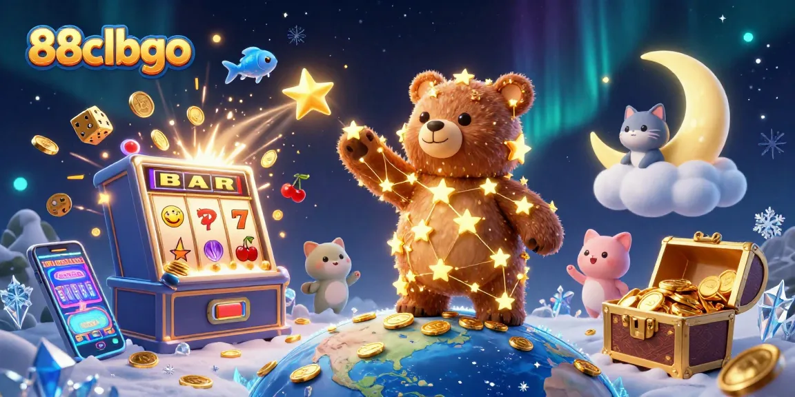 Join the excitement at 88clbgo with a vibrant 3D casino illustration showcasing jackpots, spins, and thrills.