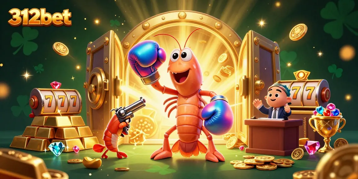 Experience the thrill with 312bet's vibrant casino scene featuring dynamic characters and rich slot elements.