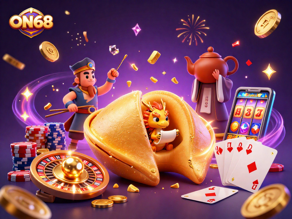 Experience the vibrant world of ON68 with thrilling casino game elements and a magical atmosphere
