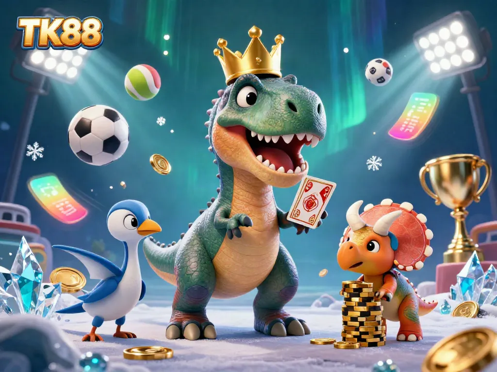 Experience thrilling wins at TK88 with colorful characters enjoying a vibrant betting scene.