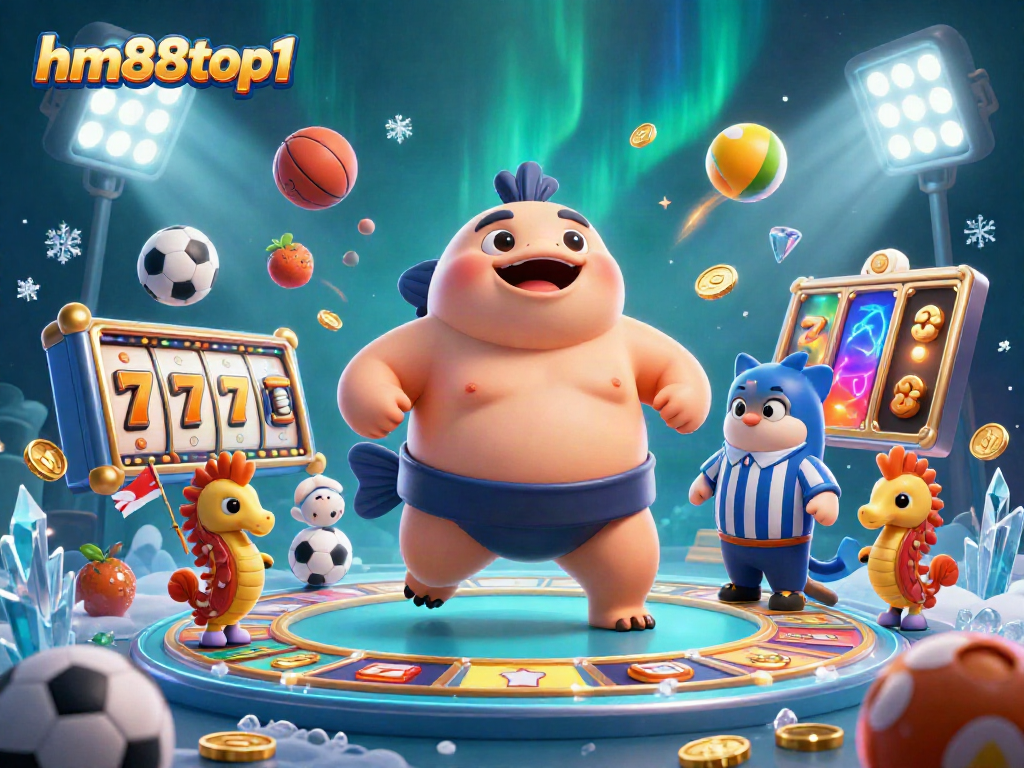 Enjoy thrilling gameplay at hm88top1 with a lively underwater casino scene featuring energetic characters and dynamic gaming elements.