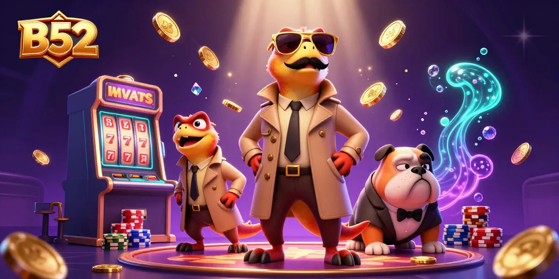 Bet on B52 as raptors in disguise attempt VIP casino entry with slot machines and chips.