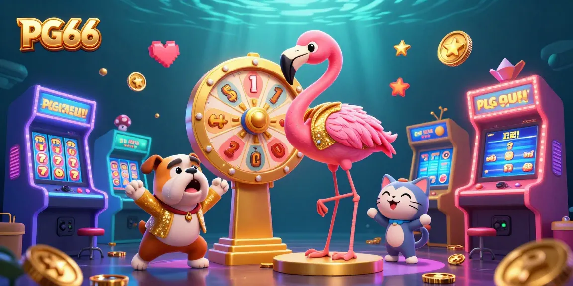 Experience the excitement of PG66 with this vibrant game show scene featuring dynamic gambling elements.