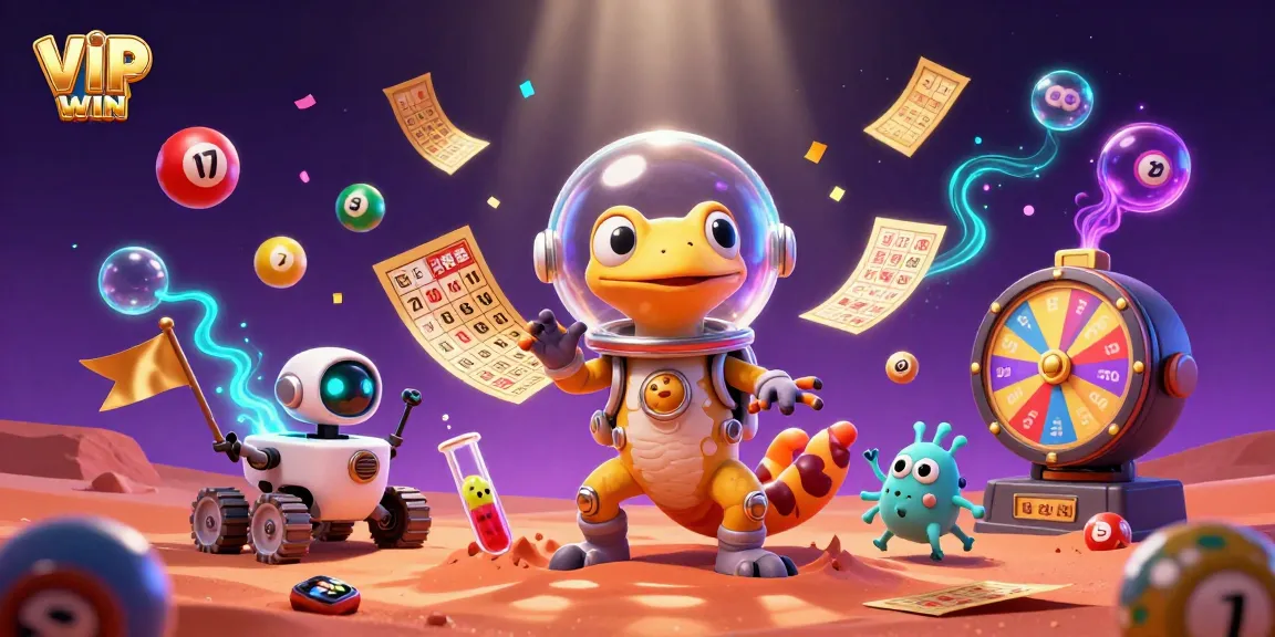 VIPWIN takes center stage in a thrilling Martian casino adventure filled with vibrant lottery elements.