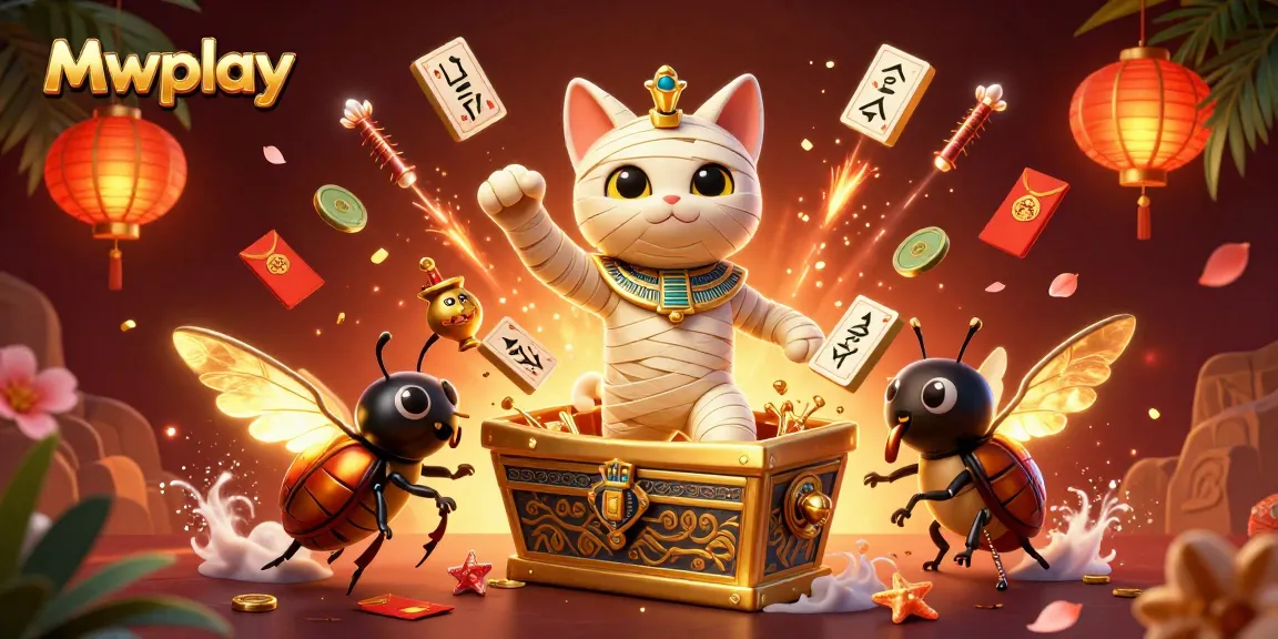 Mwplay highlights thrilling gaming moments with detailed character designs and vibrant casino elements.