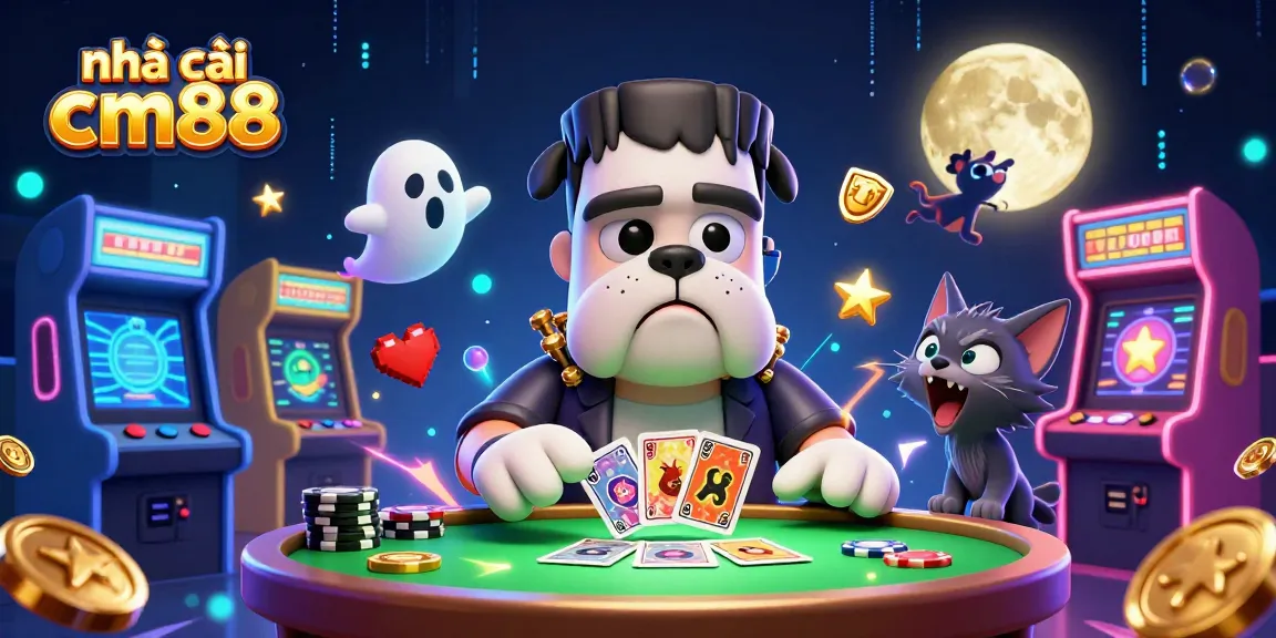 Engage with nhà cái cm88 and experience exciting gaming at a ghostly table with unique characters.