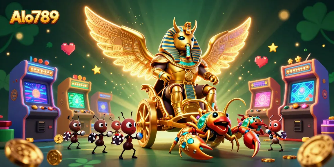 Alo789 players experience thrilling action with poker chips, scorpions, and stunning visuals in a vibrant casino.