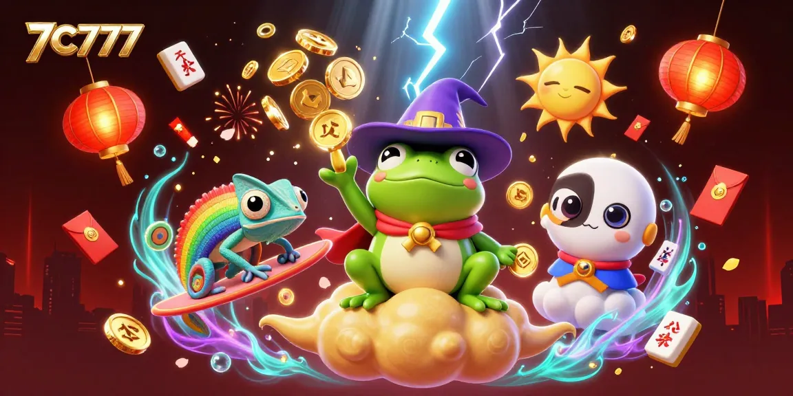 Engage with 7C777's vibrant casino world, featuring dynamic characters and stunning visuals.