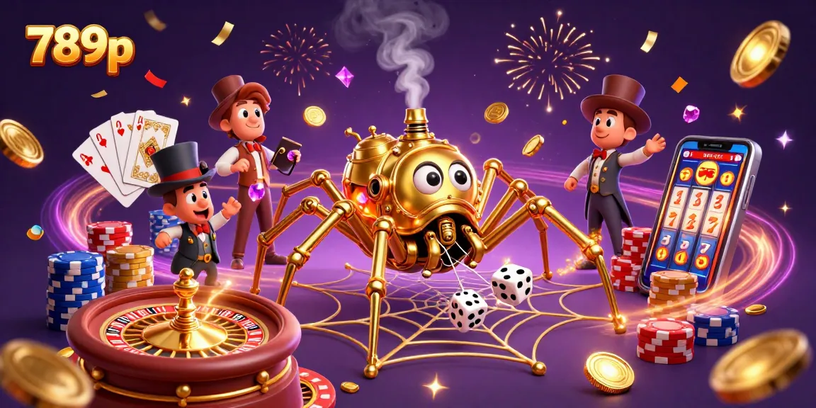 Engage with exciting 789p casino adventures featuring steampunk characters, golden coins, and vibrant game elements.