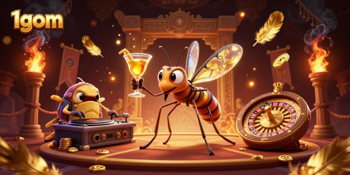 1gom brings dynamic casino excitement with vibrant visuals of characters and elements in action.