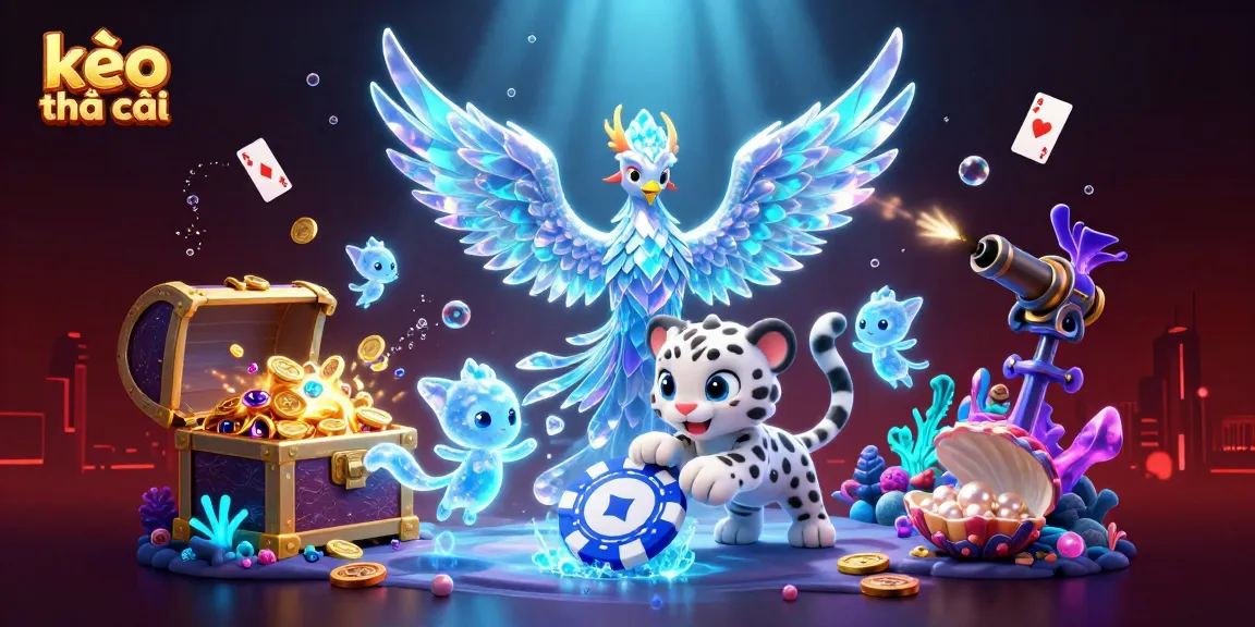 Experience thrilling kèo nhà cái action with colorful characters amidst a vibrant casino scene.