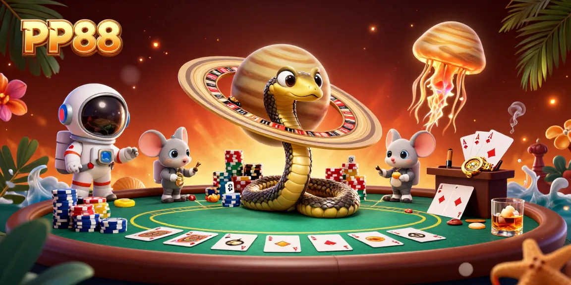 Experience thrilling bets with PP88 in a vibrant online casino universe of poker and roulette.