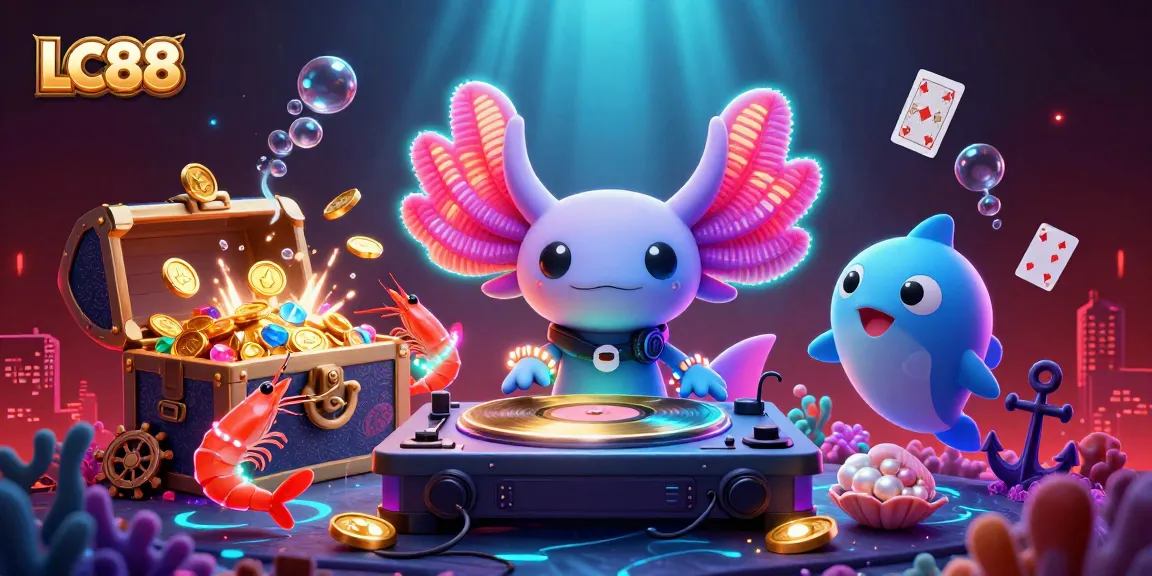 Experience thrilling gaming at LC88 with vivid underwater casino action and vibrant characters.