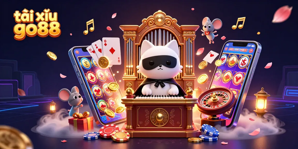 Engage in tài xỉu go88 action with a captivating casino scene featuring character dynamics and vibrant elements.