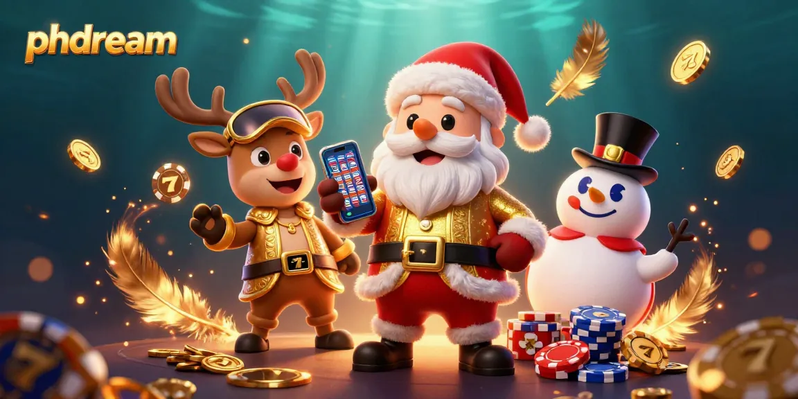 Experience the excitement at phdream with friendly Santa and friends in a vibrant casino scene full of jackpots and celebrations.