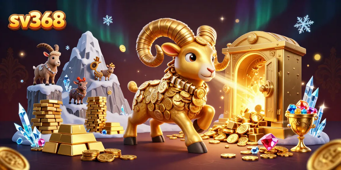 Experience the spirited energy of sv368 with golden elements and treasures in this immersive casino scene.