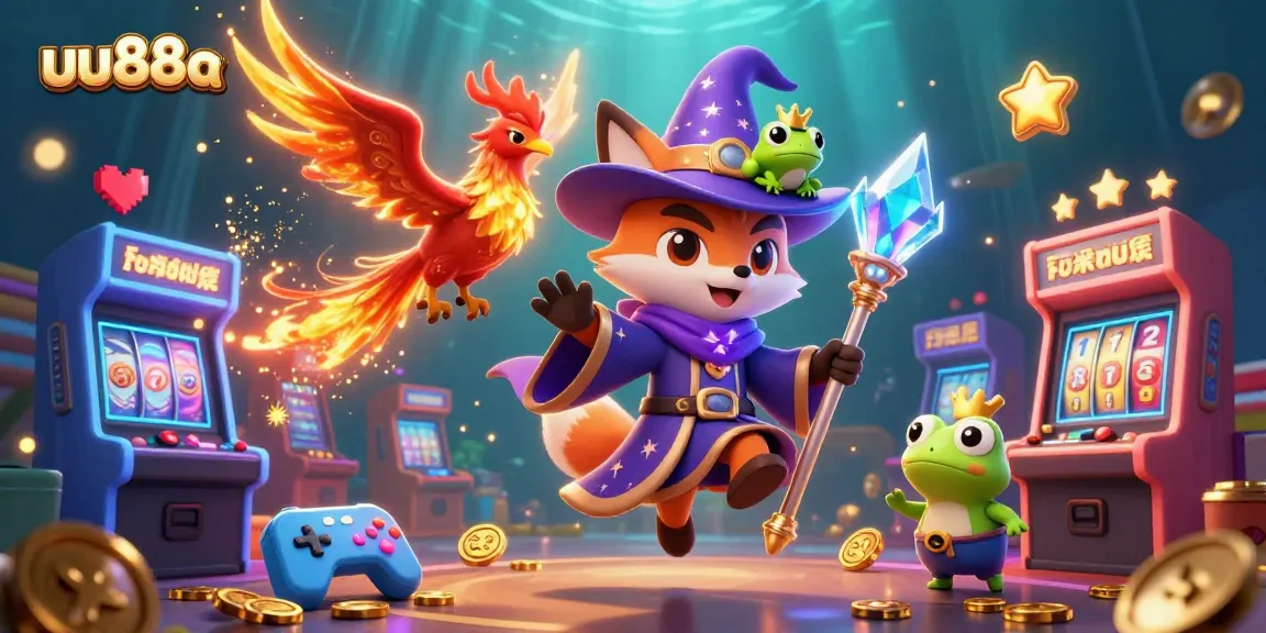 Win big with uu88a in a magical casino scene filled with enchanting characters and game elements.