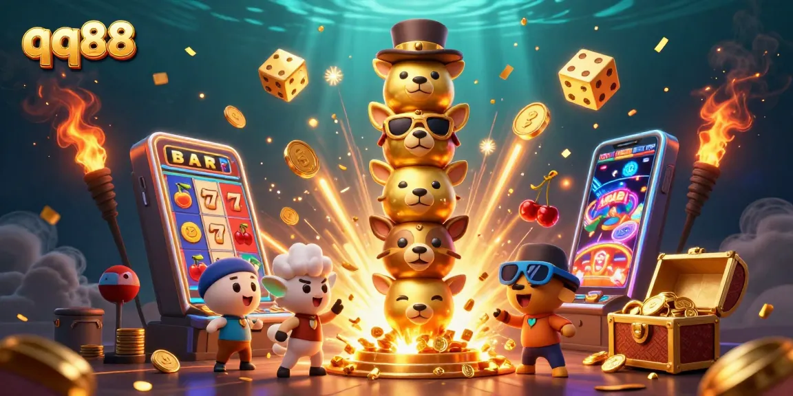 Experience thrilling jackpots at qq88 with vibrant gold and exciting gaming elements