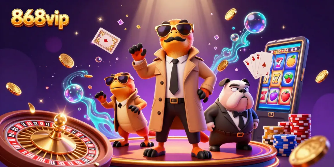 Spin to win at 868vip with playful raptors in a casino showdown scene.
