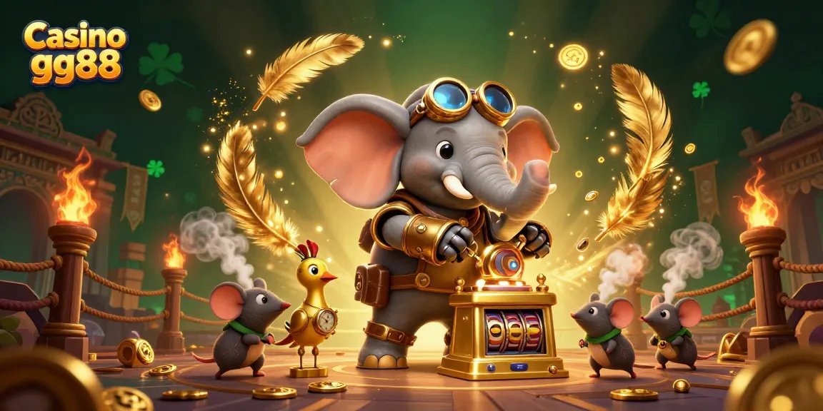 Experience the thrill of Casino gg88 with animated steampunk characters and captivating gaming elements.
