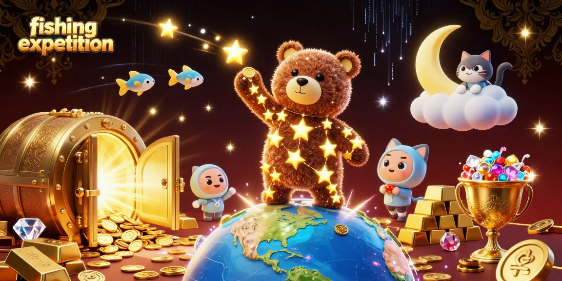 Join the fishing expedition to collect treasures in a colorful casino-themed adventure!
