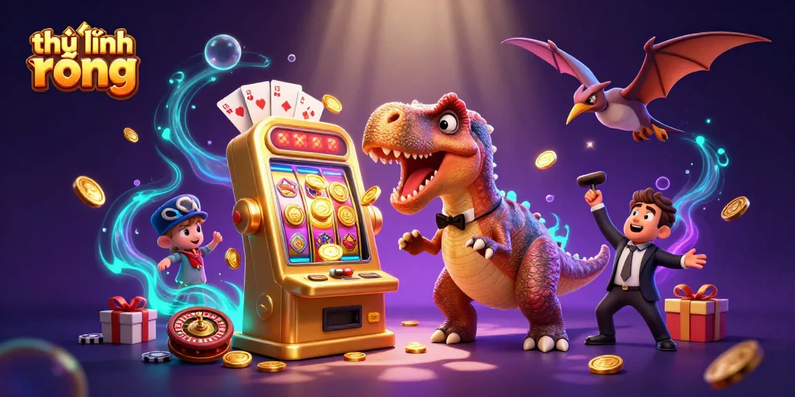 Thủ lĩnh rồng excitement bursts as dinosaurs engage in a jackpot showdown at a casino.