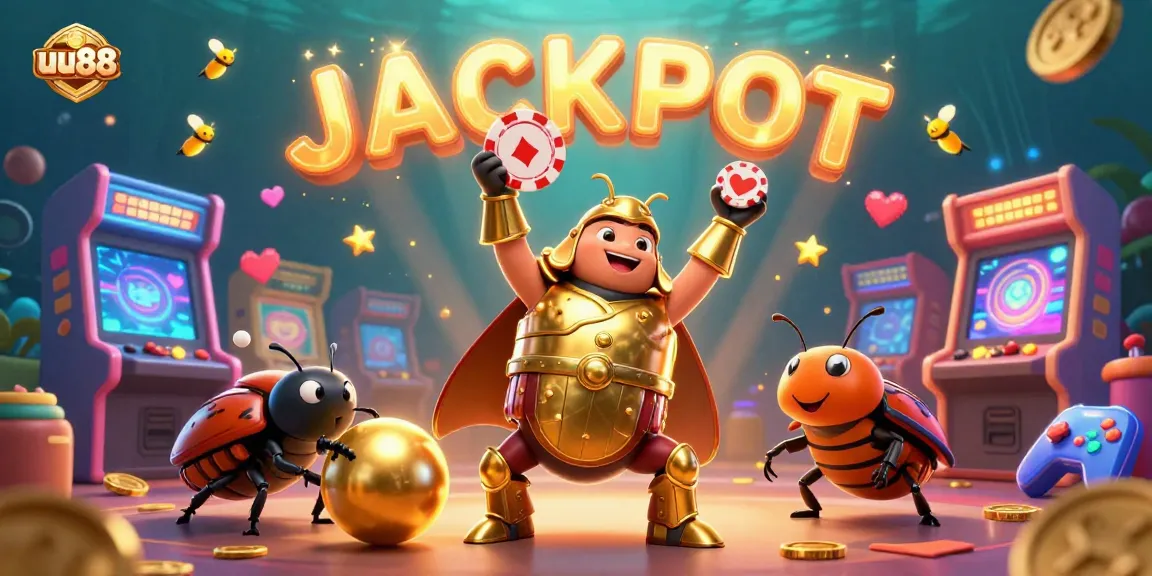 Experience thrilling jackpots with uu88 in a vibrant, action-packed casino scene.