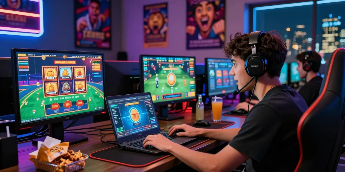 Exciting gaming experience at 78win with colorful online casino games and a focused player.