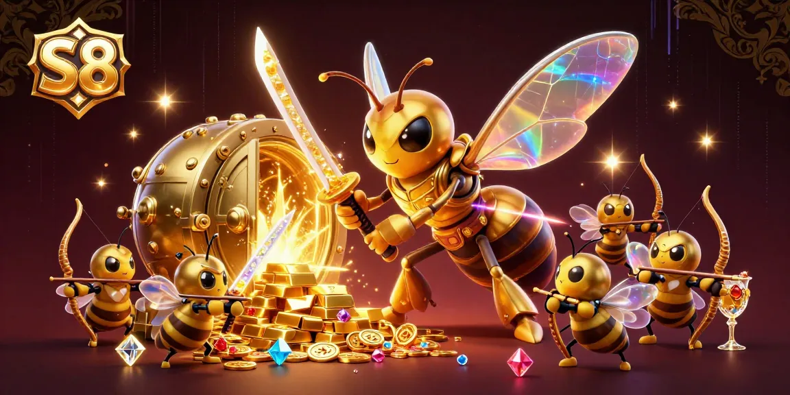 S8 delivers immersive online betting experiences with dynamic golden hornet warriors amidst treasure vaults.