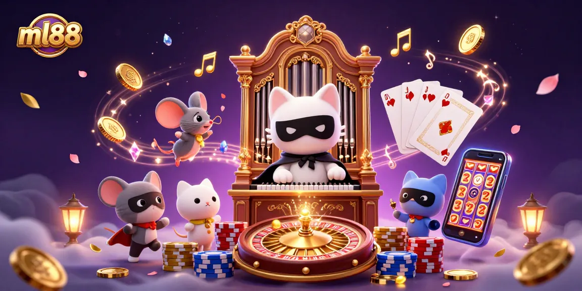 Experience thrilling gaming adventures with ml88 through the whimsical scene of casino fun and excitement.