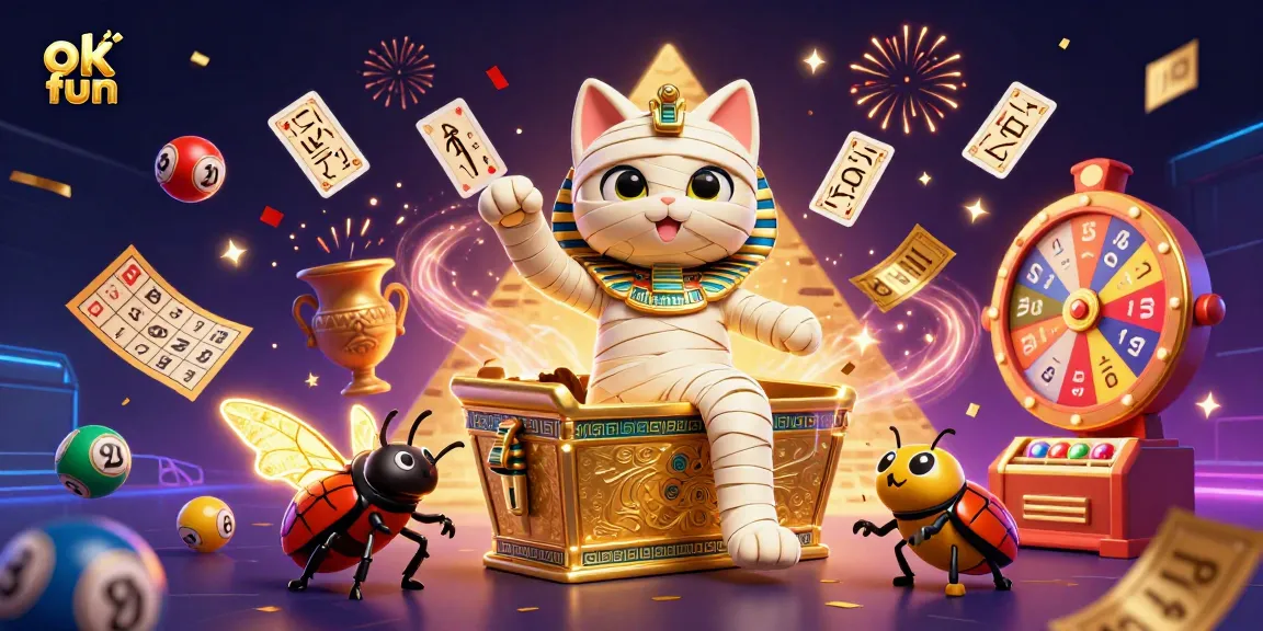 Experience the thrill of okfun with vibrant casino elements and captivating characters bursting with energy.