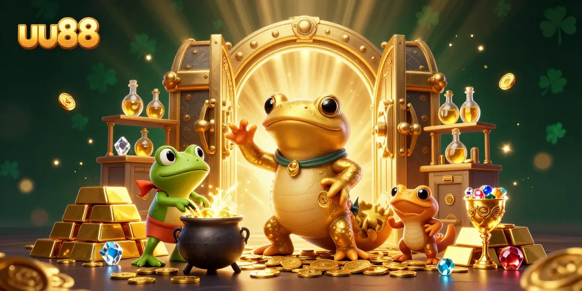 Engage in thrilling winnings at uu88 as a golden salamander alchemist transforms coins in a vibrant casino!