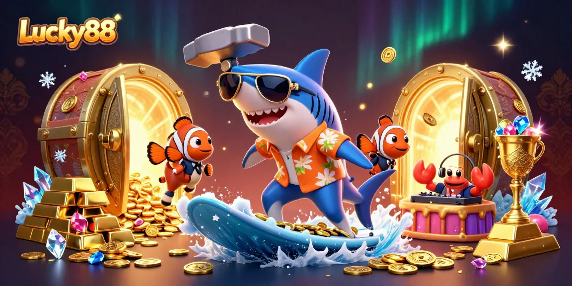 Experience exciting gaming as Lucky88 brings vibrant casino fun with lively characters and treasures.