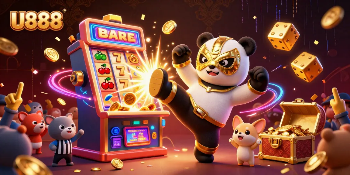 U888 showcases a thrilling jackpot scene with animated characters and vibrant casino elements.