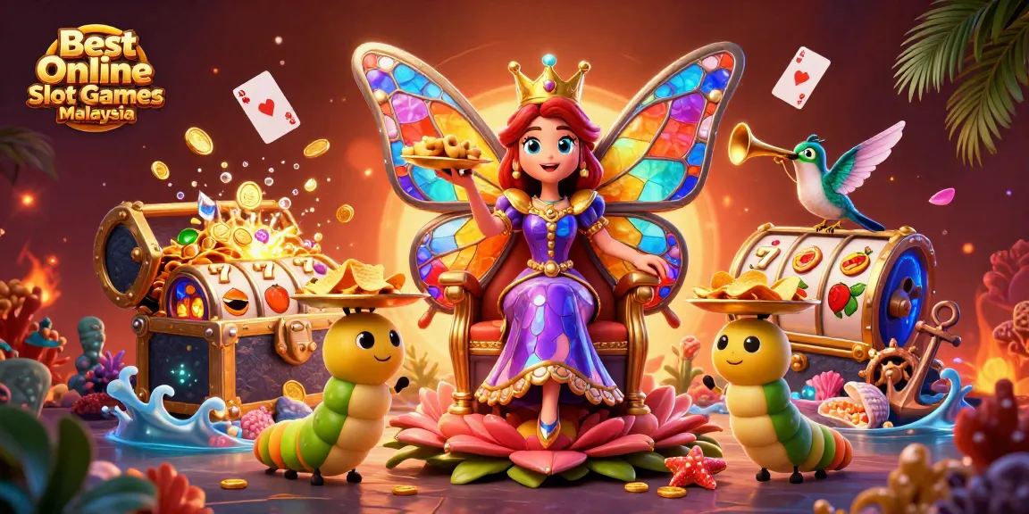 Experience the thrill of Best Online Slot Games Malaysia with our vibrant 3D illustration showcasing exciting gaming elements and characters.