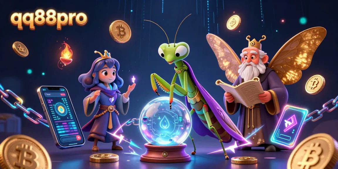 Experience thrilling luck with QQ88pro in a captivating casino scene featuring mystical characters.