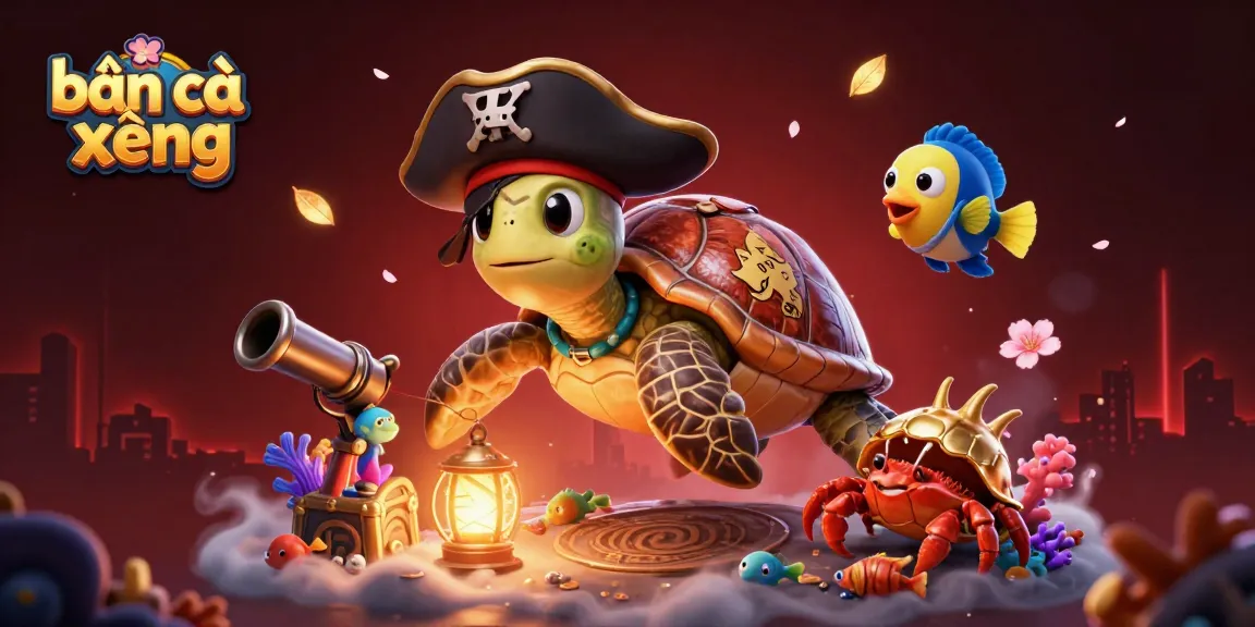 Engage in bắn cá xèng with our vibrant 3D pirate illustration, showcasing thrilling underwater adventures.